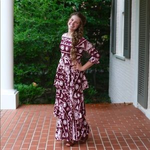 THE VERSAILLES DRESS (MAROON)